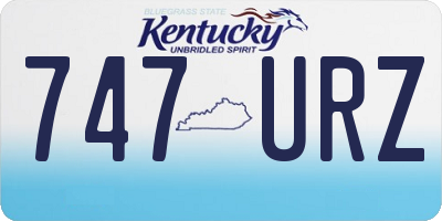 KY license plate 747URZ