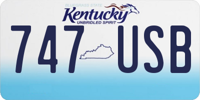 KY license plate 747USB
