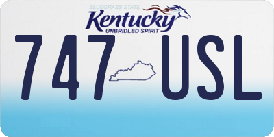 KY license plate 747USL