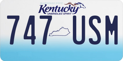 KY license plate 747USM