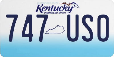 KY license plate 747USO