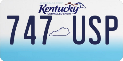 KY license plate 747USP