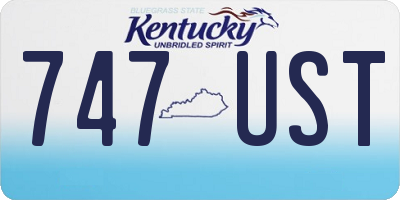 KY license plate 747UST