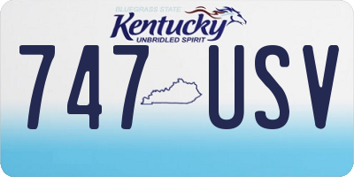KY license plate 747USV
