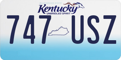 KY license plate 747USZ