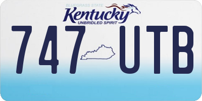 KY license plate 747UTB