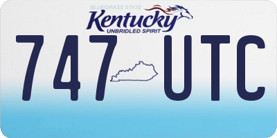 KY license plate 747UTC