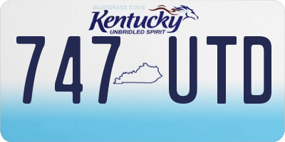 KY license plate 747UTD