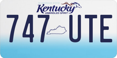 KY license plate 747UTE