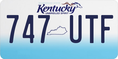 KY license plate 747UTF