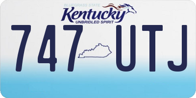 KY license plate 747UTJ
