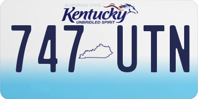 KY license plate 747UTN