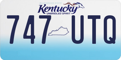 KY license plate 747UTQ