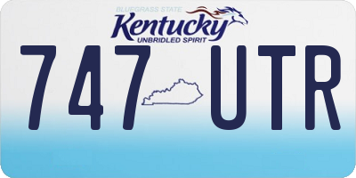KY license plate 747UTR