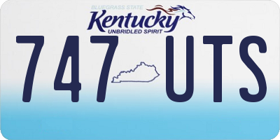 KY license plate 747UTS