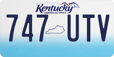 KY license plate 747UTV