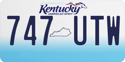 KY license plate 747UTW