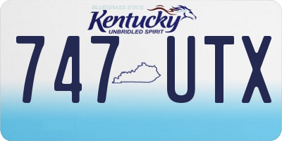 KY license plate 747UTX