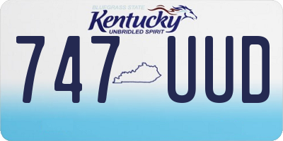 KY license plate 747UUD