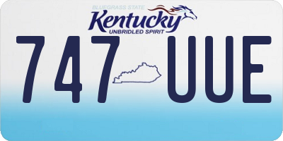KY license plate 747UUE