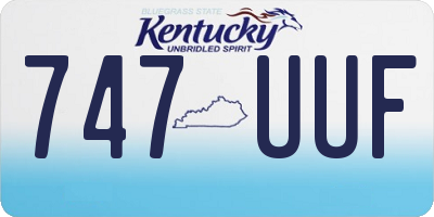 KY license plate 747UUF