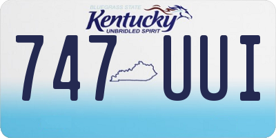 KY license plate 747UUI