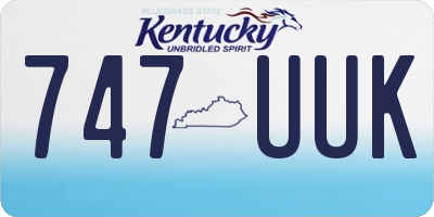 KY license plate 747UUK