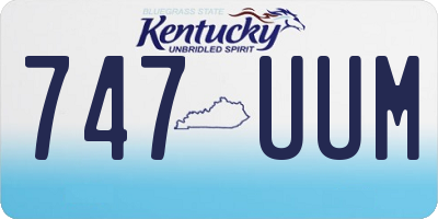 KY license plate 747UUM