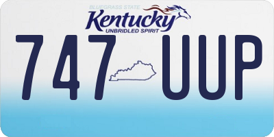 KY license plate 747UUP