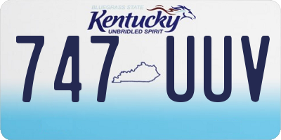 KY license plate 747UUV