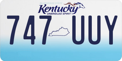 KY license plate 747UUY