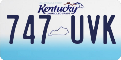 KY license plate 747UVK
