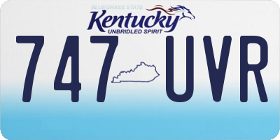 KY license plate 747UVR