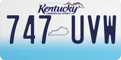 KY license plate 747UVW