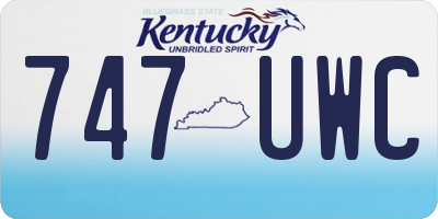KY license plate 747UWC