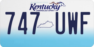 KY license plate 747UWF