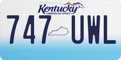KY license plate 747UWL