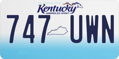 KY license plate 747UWN