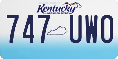 KY license plate 747UWO