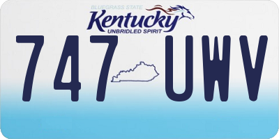 KY license plate 747UWV