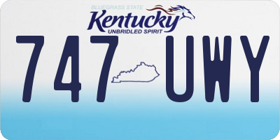 KY license plate 747UWY