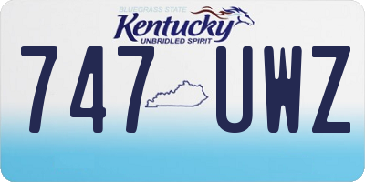 KY license plate 747UWZ