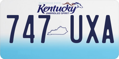 KY license plate 747UXA