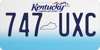KY license plate 747UXC