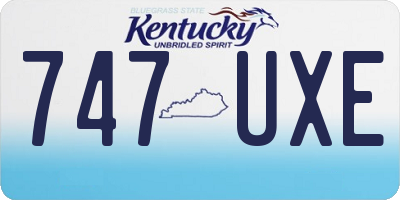 KY license plate 747UXE