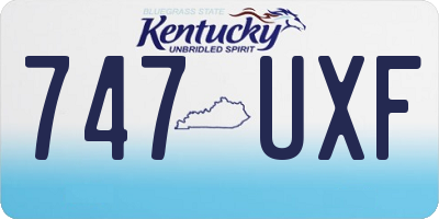 KY license plate 747UXF
