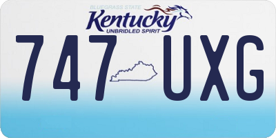KY license plate 747UXG