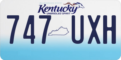 KY license plate 747UXH