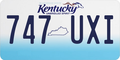 KY license plate 747UXI