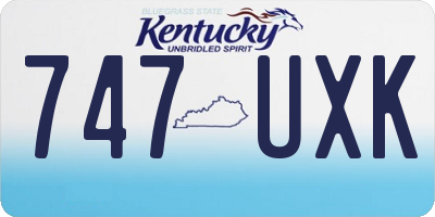KY license plate 747UXK